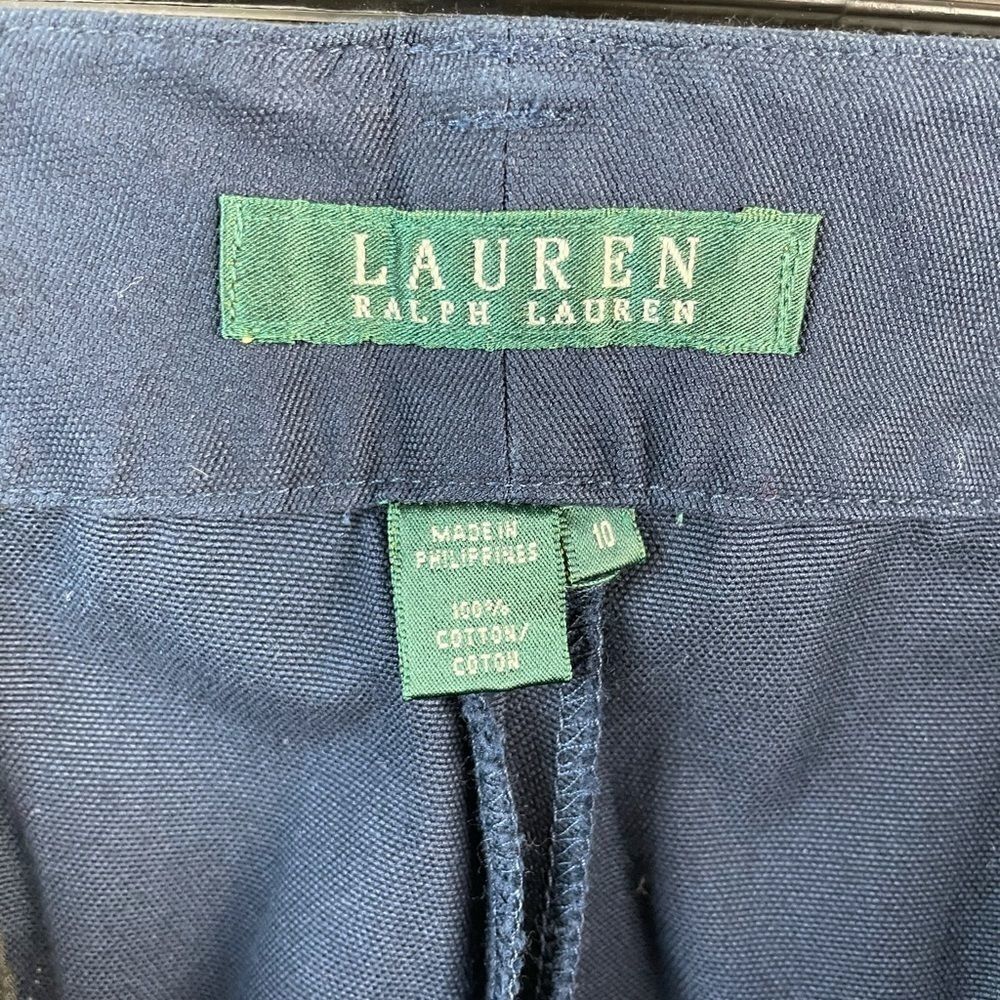 NWT Lauren Ralph Lauren Navy Blue Pants Size 10 - Picture 7 of 7